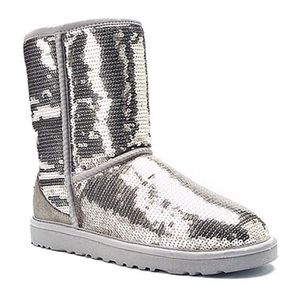 Ugg Silver Glitter Booties